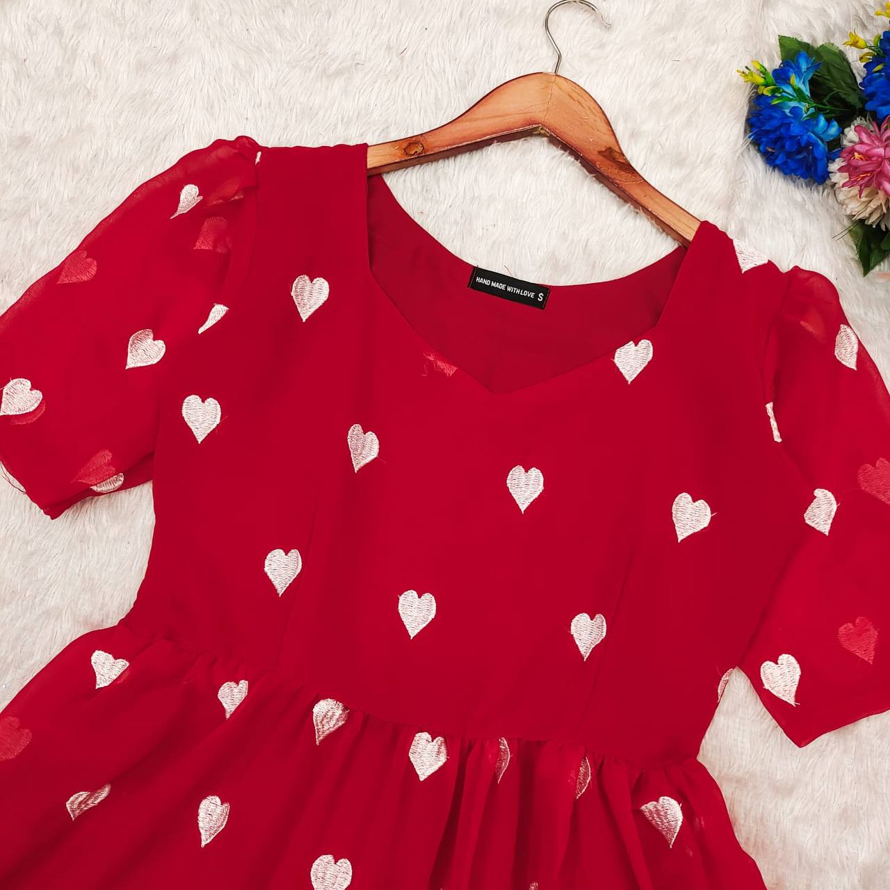 Georgette heart maxi