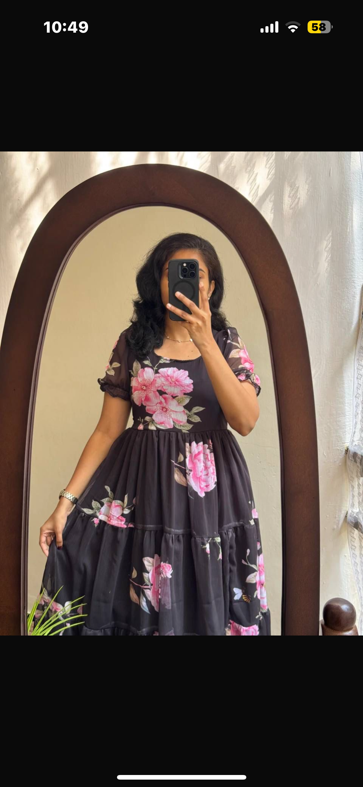 Georgette black maxi