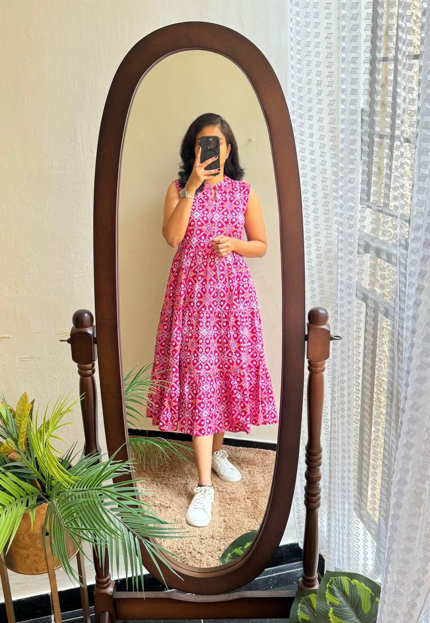 Pink soft Cotton Kurti