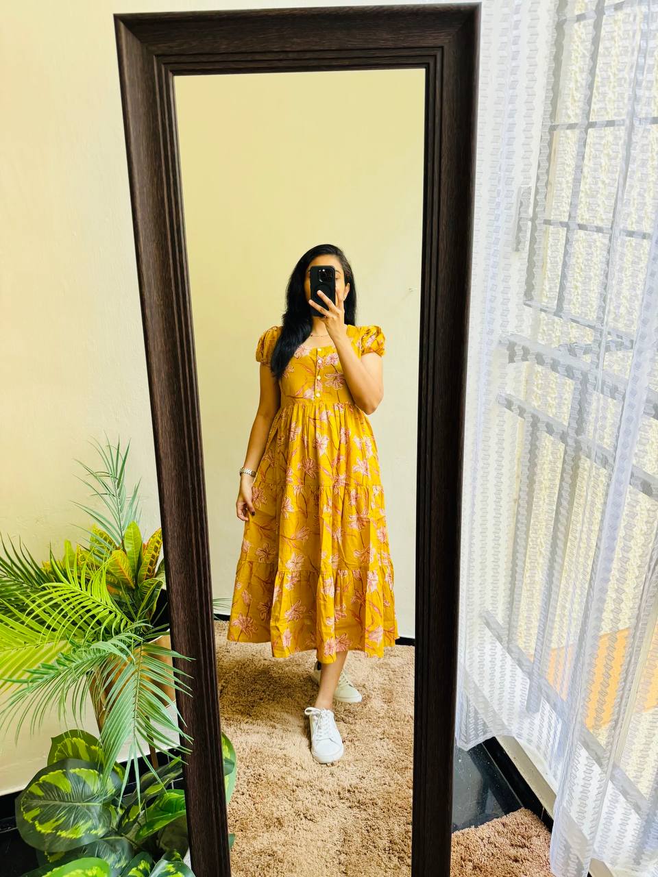Yellow haldi maxi dress