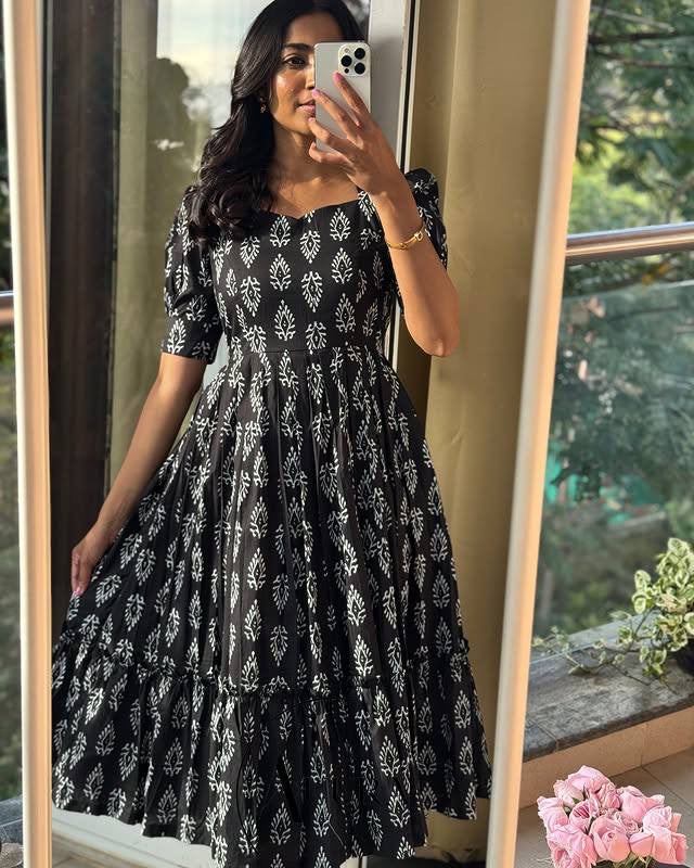 Soft ikkat black new ikkat