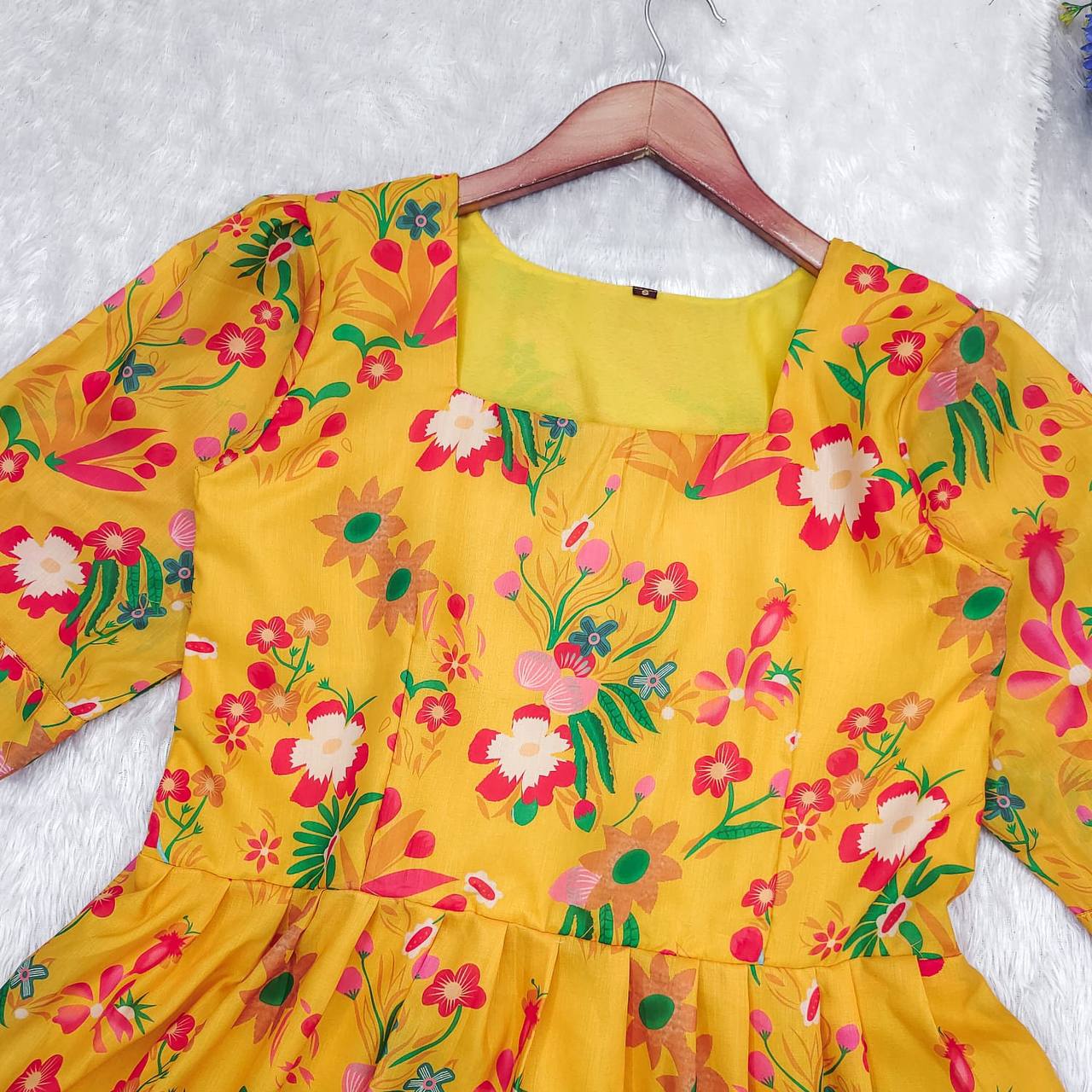 Yellow mylo maxi dress