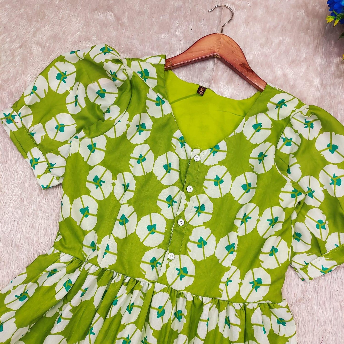 Soft Green Cotton Kurti