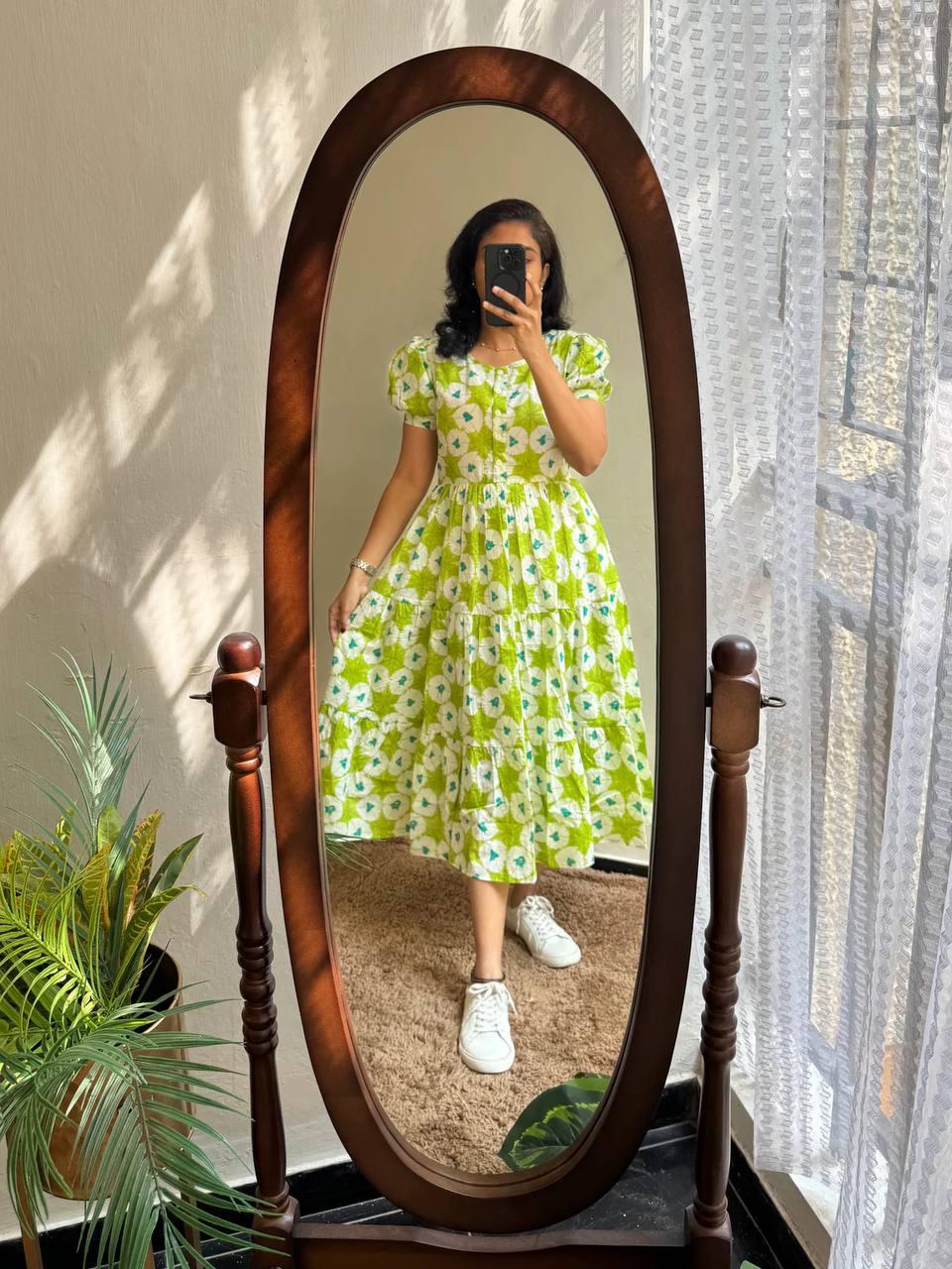 Soft Green Cotton Kurti