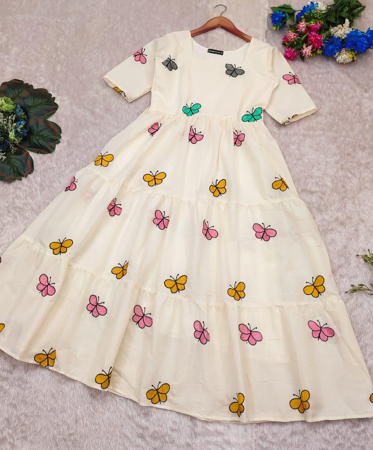 Cream Cotton Kurti