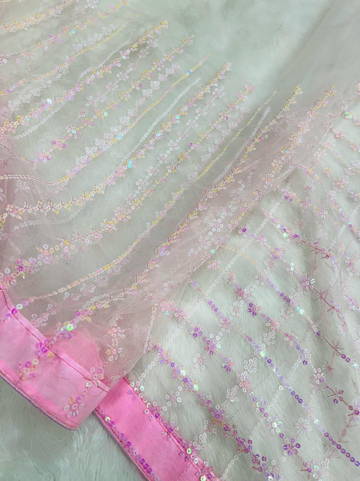 beautiful sequins saree