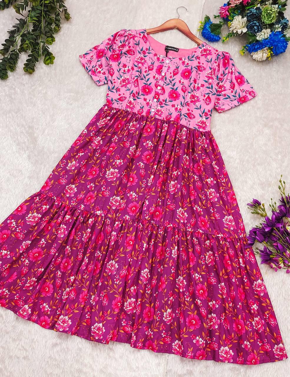 Pink soft Cotton maxi