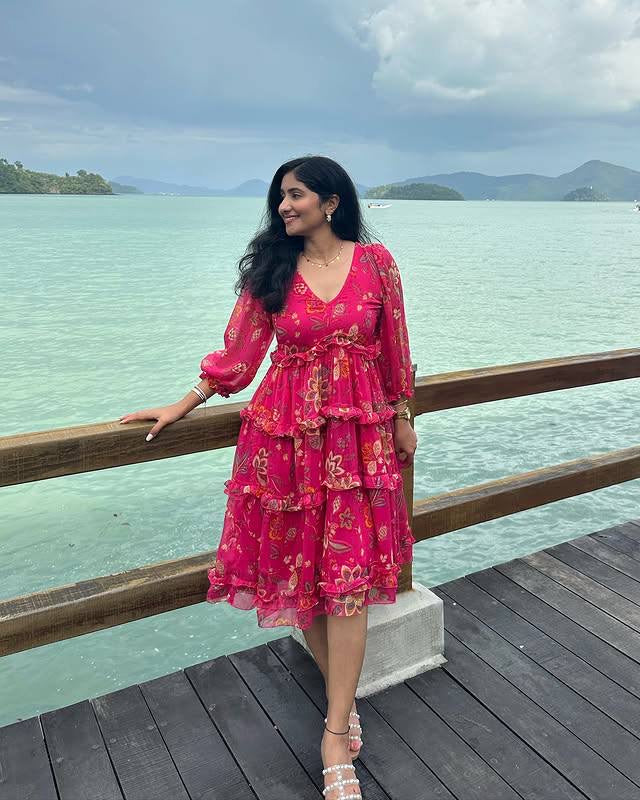 Georgette rani flower dress anika