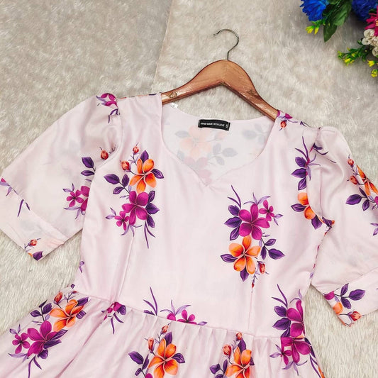 Pink soft flower maxi