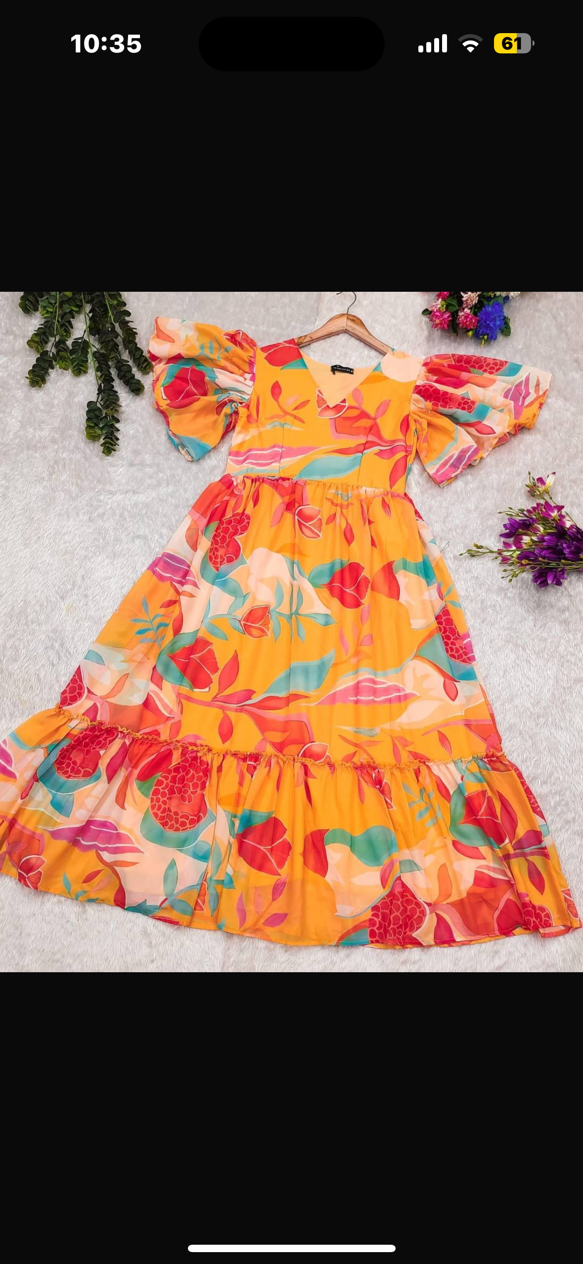 Georgette orange maxi