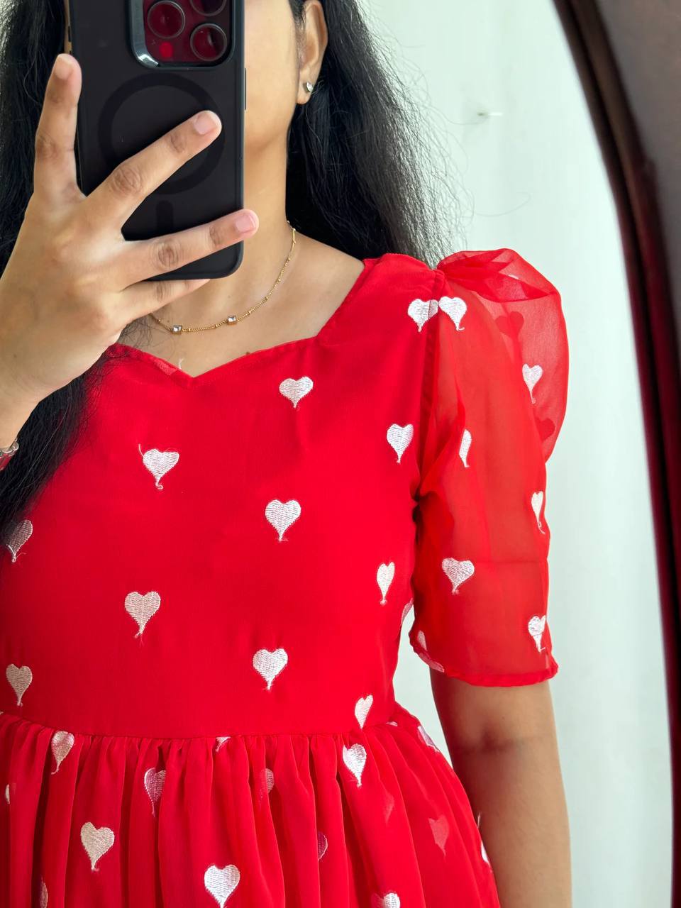 Georgette heart maxi