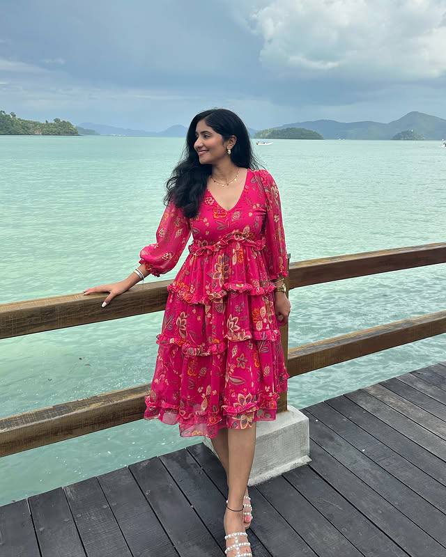 Georgette rani flower dress anika