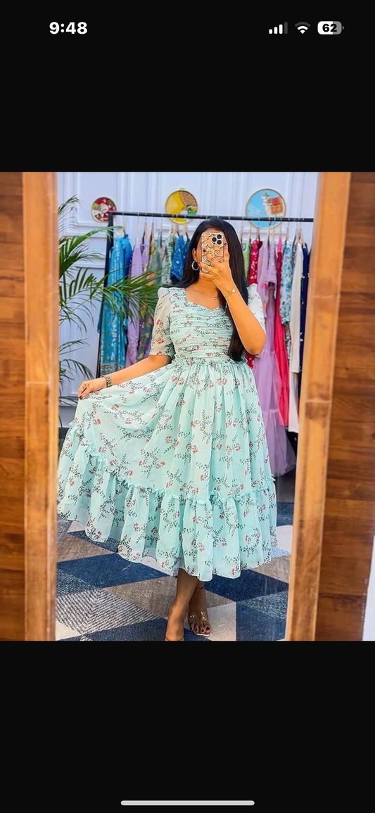Georgette sky maxi