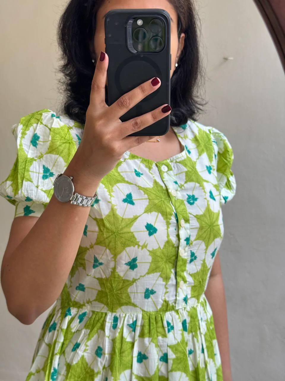 Soft Green Cotton Kurti
